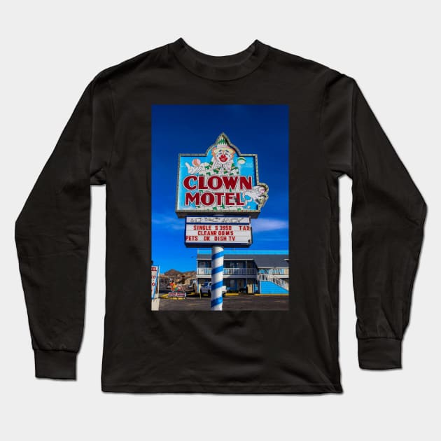 Clown Motel Long Sleeve T-Shirt by Rob Johnson Photography